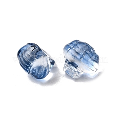ガラスビーズ  キノコ  スチールブルー  14.5x17x12mm  穴：1.2mm&nbsp;GLAA-D303-05B
