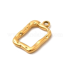 304ステンレスペンダント  イオンプレーティング（ip）  長方形のチャーム  18KGP本金メッキ  21x13.5x2.5mm  穴：2mm&nbsp;STAS-Z157-17G
