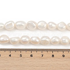天然養殖淡水パールビーズ連売り  研磨両側  グレード6a+  リネン  9~10mm  穴：0.7mm  約36~39個/連  13.82~13.90インチ（35.1~35.3cm）&nbsp;PEAR-P064-20K-08A