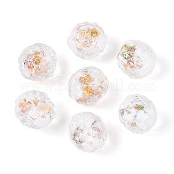 手作りのフォイルのガラスビーズ  オナガザル  ホワイト  9~11x9~11x9~10mm  穴：1~1.5mm&nbsp;FOIL-N029-10H