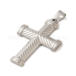 変色しない304ステンレススチールペンダント  コルスチャーム  ステンレス鋼色  45x31x4mm  穴：7x5mm&nbsp;STAS-C103-01P