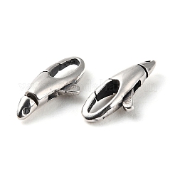 タイスターリングシルバーカニカン925個  アンティークシルバー  12x5x3mm  穴：0.7mm&nbsp;STER-D003-08P