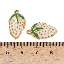 304ステンレススチールエナメルペンダント  イオンプレーティング（ip）  18KGP本金メッキ  苺  21.5x12.5x4mm  穴：1.6mm&nbsp;STAS-Z140-05G-02B