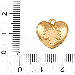 304ステンレススチールエナメルペンダント  イオンプレーティング（ip）  18KGP本金メッキ  ハート  15x15.5x3.5mm  穴：1.4mm&nbsp;STAS-P430-03A-G01