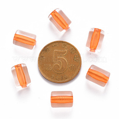透明なアクリルビーズ  コラム  オレンジ  10x7.5mm  穴：1.8mm  約950個/500g&nbsp;TACR-S154-17A-84