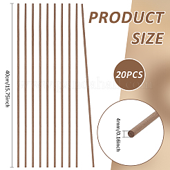 黒クルミの木製スティック  クラフト用品  淡い茶色  400x4mm&nbsp;DIY-WH20050-48A