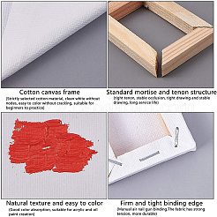 子供木製学習ジオメトリ教育玩具  スケッチブックのおもちゃ  ホワイト  7x5x1.1cm&nbsp;DIY-NB0003-45