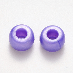 プラスチックパールビーズ  バレル  ミックスカラー  9x6mm  穴：3.5mm  約1900個/500g&nbsp;KY-R019-01