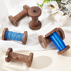 木製の空のスプール  ワイヤー用  コー​​ド  ジュエリーチェーンラッピング  ココナッツブラウン  8.05x4.75cm&nbsp;LS-WOOD-WH0034-03A