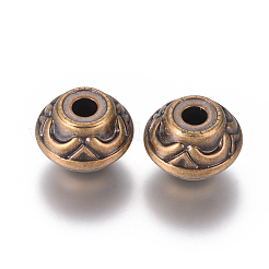 CCBプラスチックビーズ  花とロンデル  アンティークブロンズ  20.5x14.5mm  穴：5mm&nbsp;CCB-G006-068AB