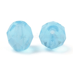 チェコのランプワークビーズ  多面カット  アナナス属  ブルー  7.5~8x8mm  穴：1.2mm  約120個/袋&nbsp;LAMP-O017-151-B2M8