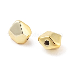 CCBプラスチックビーズ  多面カット  塊  ゴールドカラー  8x9x6.5mm  穴：1.8mm&nbsp;CCB-K013-02G
