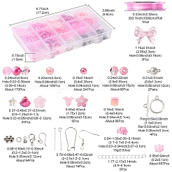 DIY ジュエリーセット ファインディングキット  ステンレススチールのピアスフックとピンを含む  合金の留め金  ガラス＆アクリルビーズ  伸縮性のある糸  ミックスカラー&nbsp;DIY-FS0008-56