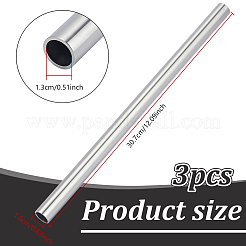304ステンレス鋼パイプ3本  ステンレス鋼色  307x16mm  内径：13mm&nbsp;DIY-GA0009-30