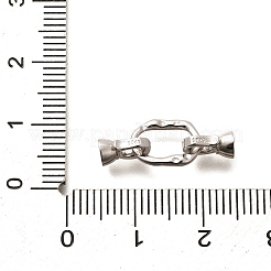 925スターリングシルバーの留め金  オーバル  プラチナメッキ  21mm&nbsp;STER-B006-02P