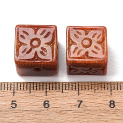 天然ミャンマー翡翠の染色彫刻ビーズ  キューブ  ミックスカラー  12~13x12~13x12~13mm  穴：1.4~1.6mm&nbsp;GG-CBABA9C-09
