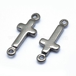 真鍮製リンクコネクター  鉛フリー＆カドミウムフリー＆ニッケルフリー  横クロス  ガンメタ色  13.5x5x1.5mm  穴：0.8mm&nbsp;KK-P155-70B-NR