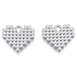 変色しない304ステンレススチールペンダント  ハート  ステンレス鋼色  18x20x1.5mm  穴：2mm&nbsp;LS-STAS-N098-190P