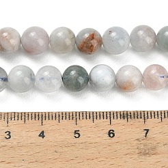 天然石アクアマリンビーズ連売り  ラウンド  スムーズ  8mm  穴：1.2mm  約50個/連  15.08''~15.28''（38.3~38.8センチメートル）&nbsp;LS-G-F591-29A-8mm-03
