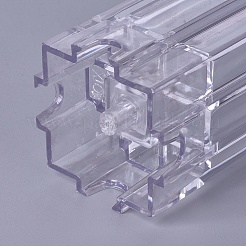 透明なプラスチック製のキャンドル型  キャンドル作り用  柱状  透明  52x52x125mm  内径：45x45x105mm&nbsp;AJEW-WH0109-06