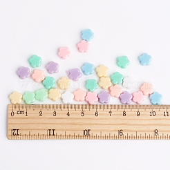 不透明なアクリルビーズ  花ビーズ  ミックスカラー  9x9.5x4mm  穴：2mm  約2270個/500g&nbsp;SACR-R796-M
