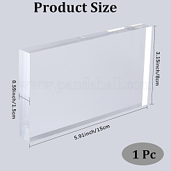 透明アクリル製写真撮影用小道具  写真の背景装飾用  透明  長方形  150x80x14.5mm&nbsp;AJEW-WH20006-260C