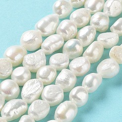 天然養殖淡水パールビーズ連売り  両面研磨  グレード3a+  貝殻色  8.5~10x8~9x7~9mm  穴：0.7mm  約37~38個/連  13.58''（34.5~36センチメートル）&nbsp;PEAR-Z002-01