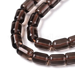 天然氷オブシディアンビーズ連売り  コラム  9~9.5x6~6.5mm  穴：0.9~1mm  約20~21個/連  7.28~7.6''（18.5~19センチメートル）&nbsp;G-G980-44B