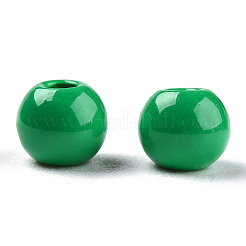 塗装合金ビーズをスプレー  ラウンド  シーグリーン  4x3mm  穴：1.2mm&nbsp;PALLOY-TAC0044-50J