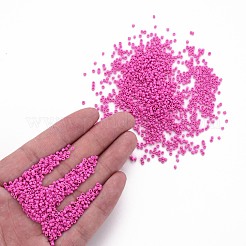 ガラスシリンダービーズ  シードビーズ  焼き付け塗料  丸い穴  スミレ  1.5~2x1~2mm  穴：0.8mm  約45000個/袋  約1ポンド/バッグ&nbsp;SEED-S047-A-033