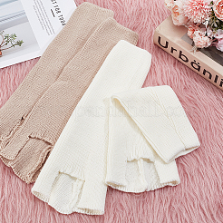 アクリル繊維レッグソックス  女性用ロングブーツレッグカバー  フローラルホワイト  410x153x3.5mm&nbsp;AJEW-WH0661-70A