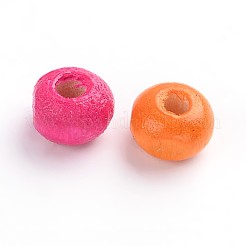 天然木のビーズ  ロンデル  ミックスカラー  無鉛の  染め  約4000個/1000g  4mm  穴：約1.2mm&nbsp;YTB026