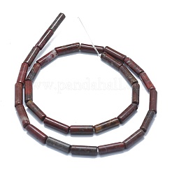天然石ブレシエイテッドジャスパービーズ連売り  コラム  11~15x3.5~4.5mm  穴：1~1.2mm  約28~30個/連  15.1~15.9インチ（38.5~40.5cm）&nbsp;G-F631-D25-02