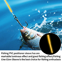 50個 5色 PVC釣り糸蛍光灯  釣りルアー保護チューブ  ミックスカラー  97x7.5mm  穴：7mm  10個/カラー&nbsp;KY-FH0001-53B