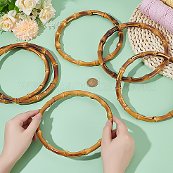 竹製バッグハンドル6個  リング  ペルー  170~175x10~15mm  内径：150mm&nbsp;FIND-PH0028-41