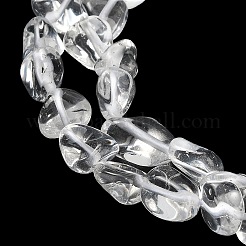 透明ガラスビーズ連売り  ナゲット  透明  8~14x6~10.5x6~8mm  穴：0.7~0.9mm  約40個/連  15.47'''~15.67''（39.3~39.8センチメートル）&nbsp;G-K398-A02-01