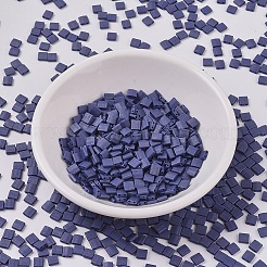 MIYUKIティラビーズ  日本製シードビーズ  2穴  （TL2075)つや消し不透明コバルト光沢  5x5x1.9mm  穴：0.8mm  約118個/10g&nbsp;X-SEED-J020-TL2075