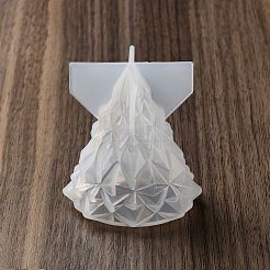 DIYのクリスマスツリーディスプレイシリコンモールド  レジン型  UVレジン用  エポキシ樹脂工芸品作り  ホワイト  60x56x50mm&nbsp;DIY-P075-A01