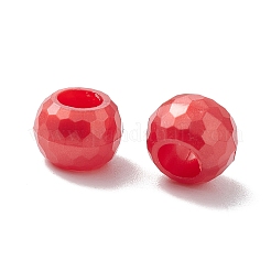 不透明なプラスチックのパールビーズ  多面カット  ロンデル  ミックスカラー  9x6.5mm  穴：4.3mm  約1800個/500g&nbsp;KY-C013-10