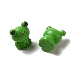 樹脂製 3D 動物フィギュア  ホームオフィスのデスクトップ装飾用  カエル  12x9.5x14.5x14.5mm&nbsp;RESI-A033-01G