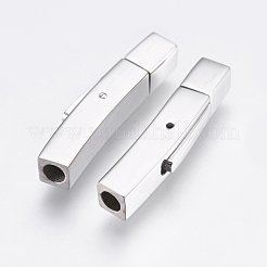 変色しにくい304ステンレススチール製バヨネット留め具  長方形  ステンレス鋼色  30x7mm  穴：5mm&nbsp;STAS-O114-068C-P
