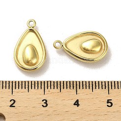 304ステンレスペンダント  アボカドチャーム  14KGP本金メッキ  17x10x3.5mm  穴：1.5mm&nbsp;STAS-L022-131G