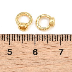 真鍮製U字カン  リング  ラックめっき  長持ちメッキ  鉛フリー＆カドミウムフリー  18KGP本金メッキ  8x7x4mm  穴：12mm&nbsp;KK-CBA78C7-05G