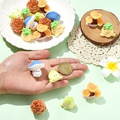 20個 5スタイル ミニ樹脂シミュレーション  小道具の装飾を装ったドールハウスアクセサリー用  混合図形  25~33x25~30.1mm  4個/スタイル&nbsp;RESI-CJ0004-74