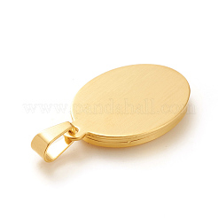 304ステンレスペンダント  オーバル  ゴールドカラー  34x22x3mm  穴：5x7mm&nbsp;STAS-L241-009G