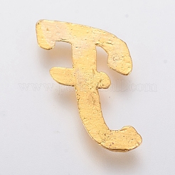 合金カボション  文字L  ゴールドカラー  文字.f  F：11x9x1mm&nbsp;PALLOY-CJC0001-68F
