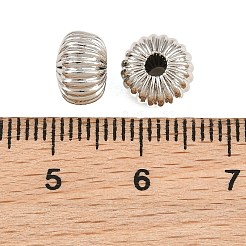 真鍮ビーズ  段ボール  ラックめっき  長持ちメッキ  鉛フリー＆カドミウムフリー  プラチナ  8.5x6mm  穴：2mm&nbsp;KK-CBA78C7-49B-P
