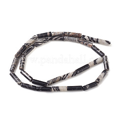 天然石ネットストーンビーズ連売り  コラム  13~14x4mm  穴：1mm  約30個/連  15.9インチ（40.5cm）&nbsp;X-G-F247-22