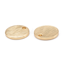 真鍮製チャーム  長持ちメッキ  フラットラウンド  18KGP本金メッキ  10x1mm  穴：1.4mm&nbsp;KK-K251-11G
