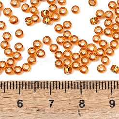 トーホー 8/0ラウンドビーズ  日本製シードビーズ  （22c）シルバーの裏地付きトパーズ  3mm  穴：1mm  約1110個/50g&nbsp;SEED-XTR08-0022C